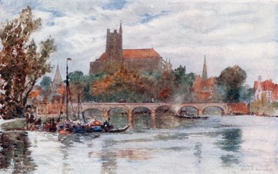 Die Brücke und Kathedrale, Auxerre von Herbert Menzies Marshall